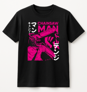 Playera Chainsaw Man Pink Series | Denji Algodón